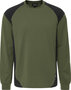 Fristads Heavy T-shirt lange mouw 7071 Legergroen/zwart 