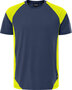 Fristads Heavy T-shirt 7046 Marineblauw/hi-vis geel 
