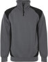 Fristads Sweater met korte rits 7048 Grijs/zwart 