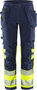 Fristads High vis green werkbroek stretch klasse 1 2643 Hi-vis geel/marineblauw
