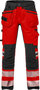 Fristads High vis werkbroek stretch klasse 2 2707 Hi-vis rood/zwart