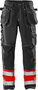 Fristads High vis werkbroek klasse 1 247 Hi-vis rood/zwart