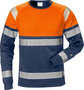 Fristads High vis T-shirt met lange mouwen klasse 1 7519 Hi-vis oranje/marineblauw