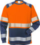 Fristads High vis T-shirt lange mouwen klasse 2 7457 Hi-vis oranje/marineblauw