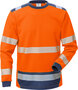 Fristads High vis T-shirt lange mouw klasse 3 7724 Hi-vis oranje/marineblauw