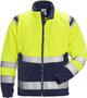 Fristads High vis fleecejack winddicht klasse 3 4041 Hi-vis geel/marineblauw
