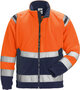 Fristads High vis fleecejack winddicht klasse 3 4041 Hi-vis oranje/marineblauw