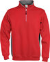 Fristads Sweatshirt met korte ritssluiting 1705 Rood