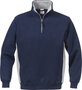 Fristads Sweatshirt met korte ritssluiting 1705 Marineblauw/grijs