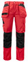 Projob 5531 broek met knie- en spijkerzakken Rood