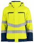 Projob 6441 gevoerde signalisatieregenjas Geel/Marine