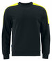Projob 2125 sweater ronde hals met fluo inzetstukken Zwart/Geel