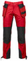Projob 3520 stretchbroek met afneembare spijkerzakken Rood